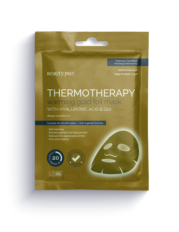 BeautyPro Thermotherapy Warming Gold Foil Mask, 25ml - MyBeautyBar.co.uk
