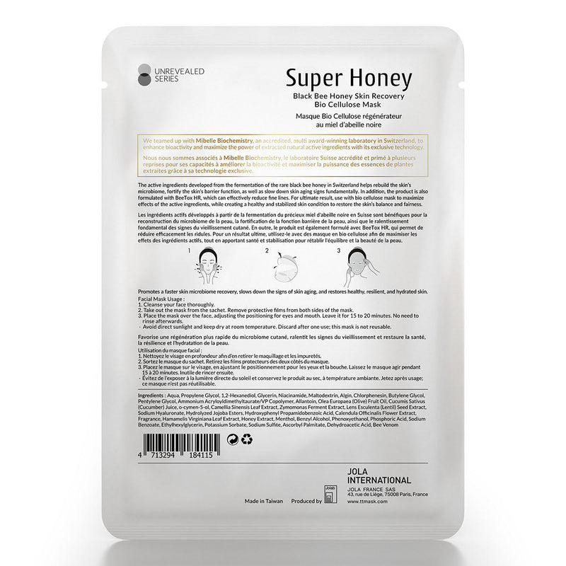 Timeless Truth Super Honey Black Bee Honey Skin Recovery Bio Cellulose Mask